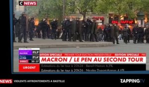 Résultats premier tour : Marine Le Pen au second tour, violents affrontements à Bastille (Vidéo)