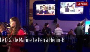 Le Q.G. de Marine Le Pen se remplit peu à peu... de journalistes !