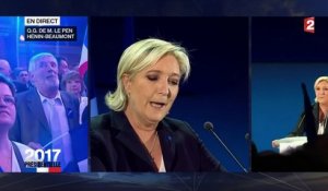 "Oui, je suis la candidate du peuple" : Marine Le Pen prononce son discours de victoire