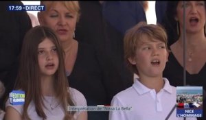 Commémorations à Nice: un chœur d'enfants interprète l'hymne de la ville