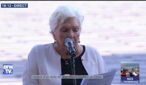 Commémorations à Nice: Line Renaud lit un texte de Jean-Marie Gustave Le Clézio