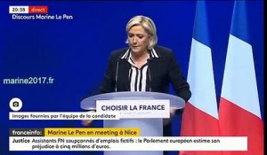 A Nice, Marine Le Pen prend plaisir à faire longuement huer Christian Estrosi, ancien maire de la ville
