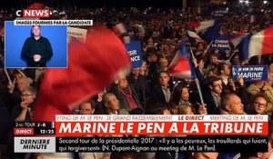 Marine Le Pen en meeting à Villepinte le 1er mai