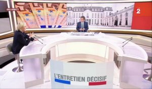 "L'euro, ce n'est pas seulement une monnaie, c'est devenu une arme politique" : regardez Marine Le Pen dans "L'Entretien décisif" sur France 2