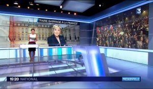 Meeting à Villepinte : Marine Le Pen étrille Macron, "candidat de la finance"
