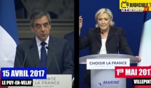 Marine Le Pen plagie plusieurs passages d'un discours de Fillon mi-avril