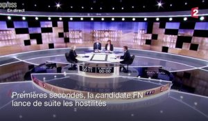 Macron vs Le Pen:  un début de débat très musclé