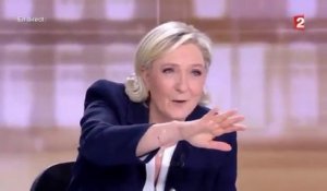 Marine Le Pen hallucine avec ses envahisseurs (Débat 2017)