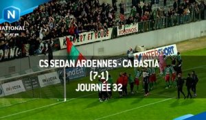J32 : CS Sedan Ardennes - CA Bastia (7-1), le résumé