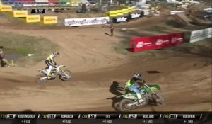 MXGP of Latvia Gautier Paulin and Clement Desalle Battle at MXGP Qualifying Race