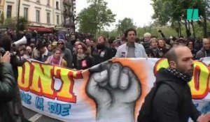 À Paris, première manifestation contre Emmanuel Macron après la présidentielle