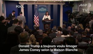 Trump a toujours voulu limoger Comey selon la Maison Blanche