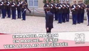 Emmanuel Macron en marche... lente vers l'Élysée