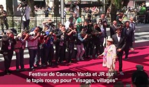 Cannes: Varda et JR sur le tapis rouge pour "Visages, villages"