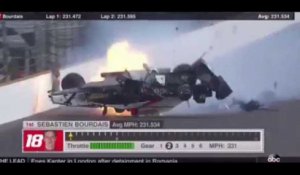 Auto : impressionnant crash du Français Sébastien Bourdais aux 500 miles d'Indianapolis (vidéo)