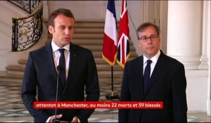 Manchester : Emmanuel Macron veut "renforcer la coopération européenne" antiterroriste