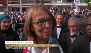 Françoise Nyssen, Ministre de la culture "Il est important qu'on soit tous ensemble et qu'on montre qu'on est plus fort que tout" - Festival de Cannes 2017