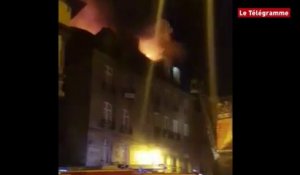 Dinan. Violent incendie nocturne dans le centre historique