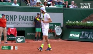 Roland-Garros 2017 : De Greef revient à 1 set partout contre Gasquet ! (6-2, 3-6)