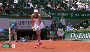 Roland-Garros 2017 : Muguruza en danger face à Kontaveit (6-7)