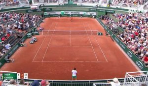 Roland-Garros 2017 : Steve Johnson apprécie mal la trajectoire de la balle (6-1, 2-2)