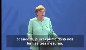 Angela Merkel critique une décision "extrêmement regrettable" de Donald Trump et appelle à "unir les énergies"