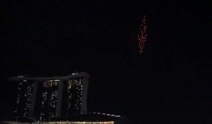 Les drones remplacent les feux d'artifice en Singapore