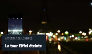 La tour Eiffel éteinte en hommage aux victimes de l’attentat de Londres