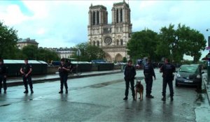 Attentat : panique des touristes devant Notre-Dame