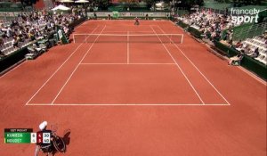 Roland-Garros 2017 : Houdet revient à un set partout (6-4, 4-6)