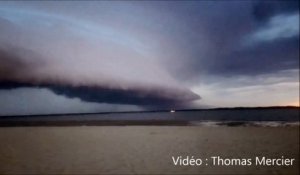 Un internaute filme l'orage sur le Bassin d'Arcachon