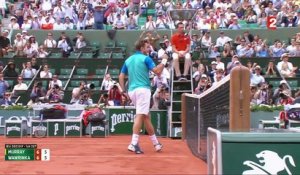 Roland-Garros 2017 : Le point phénoménal de Wawrinka au filet pour s'offrir une balle de set !!! (6-6)