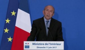 Déclaration du ministre de l'Intérieur, Gérard Collomb, à l'issue du premier tour des élections législatives 2017