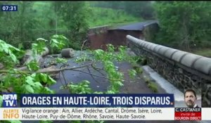 En Haute-Loire, trois personnes portées disparues après des inondations provoquées par un orage extrêmement violent