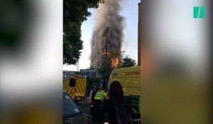 Un gigantesque incendie dévaste une tour d'habitations à Londres