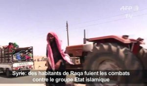 Syrie: des habitants de Raqa continuent à fuir les combats