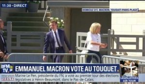 Emmanuel Macron embrasse un sympathisant sur le crâne façon Laurent Blanc