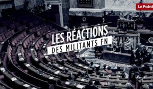 Les réactions des militants du Front national à Hénin-Beaumont à 21h