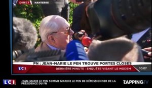 Jean-Marie Le Pen demande la démission de Marine Le Pen après avoir été refoulé du siège du FN (vidéo)