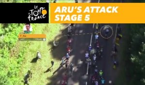 La vitesse d'Aru pendant l'attaque /Aru's speed during the attack - Étape 5 / Stage 5 - Tour de France 2017
