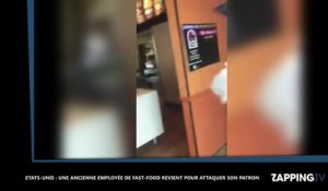 Etats-Unis : une ancienne employée de fast-food revient pour lancer des sacs sur son patron (vidéo)
