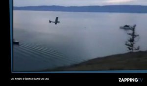 Un avion s’écrase en plein milieu d’un lac, les images chocs ! (Vidéo)