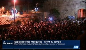 Esplanade des mosquées - Mont du temple: "la 5ème et dernière prière de l'Islam s'est déroulée dans le calme", selon Pierre Klochendler