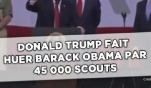Etats-Unis: Donald Trump fait huer Barack Obama par 45.000 scouts