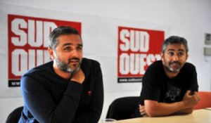 Olivier Nakache et Eric Toledano dans les locaux de "Sud Ouest" à La Rochelle