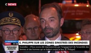 Incendies : "la situation est encore intense", explique Edouard Philippe