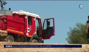 Incendies : les pompiers restent en alerte