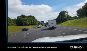 Etats-Unis : Il perd le contrôle de sa caravane sur l’autoroute, les images impressionnantes (Vidéo)