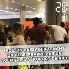 Nice Un Passager D Easyjet Qui Portait Un Bebe Frappe Par Un Employe De L Aeroport Sur Orange Videos