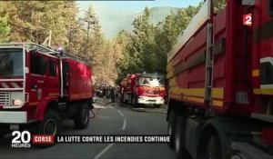 Corse : la lutte contre les incendies continue